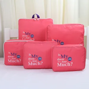 5 шт.компл. Funnymade 2018 дорожная багажная Упаковка Cube Органайзер сумка из нейлоновой сетки для путешествий сумка набор 4 цветов Бесплатная доставка