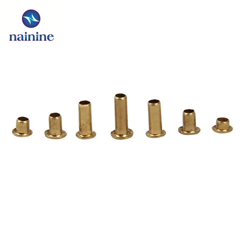 

[M0.9 M1.3 M1.5 M2 M2.5 M3 M4] Tubular Rivets Double-sided Circuit Board PCB Nails Copper Hollow Rivet Nuts GB876