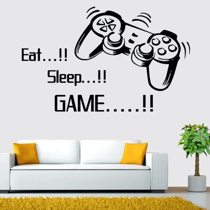 

Gamer Wall Art Stickers Boys Bedroom Letter DIY Kids Rooms Decoration Wall Decals Home Decor Wall Mural Decals