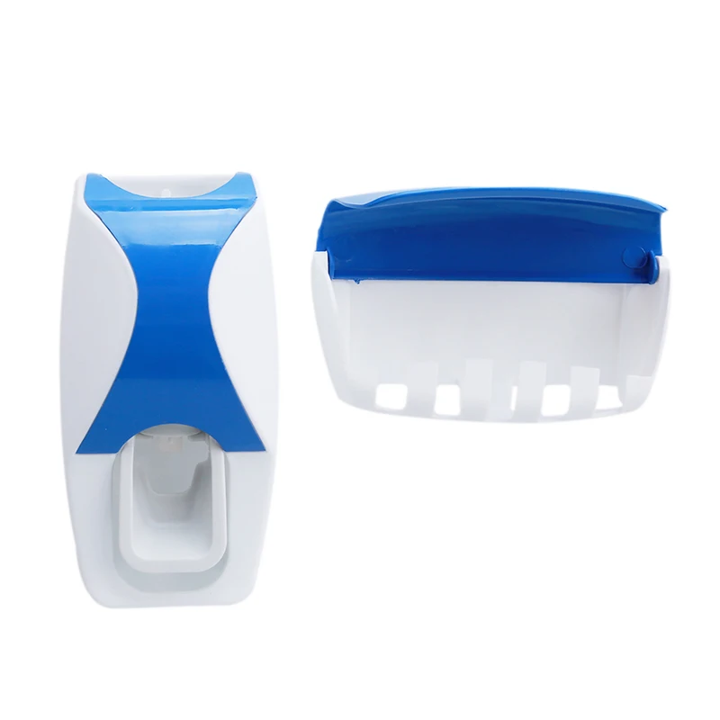 1Set Automatic Toothpaste Dispenser Toothbrush Holder Set Wall Mount Stand Family Bathroom Racks | Дом и сад