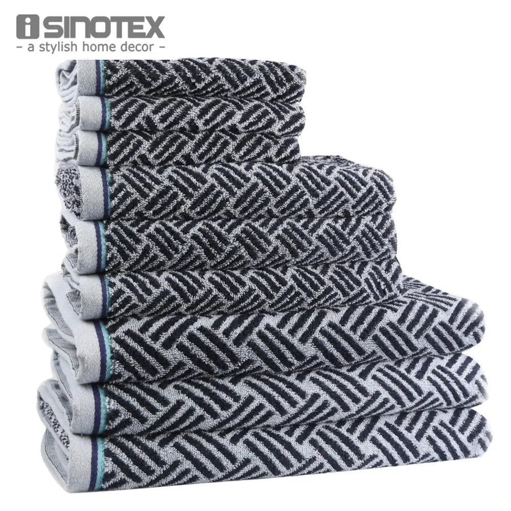 3 шт/много 100% хлопка пряжа полосатой платок лицо cloth+towel+bath полотенце множество(