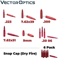 vector optics 6 pack snap caps dry fire rifle pistol calibers safty traning round 7 62x39mm 223 remington 300 30 06 308 9mm