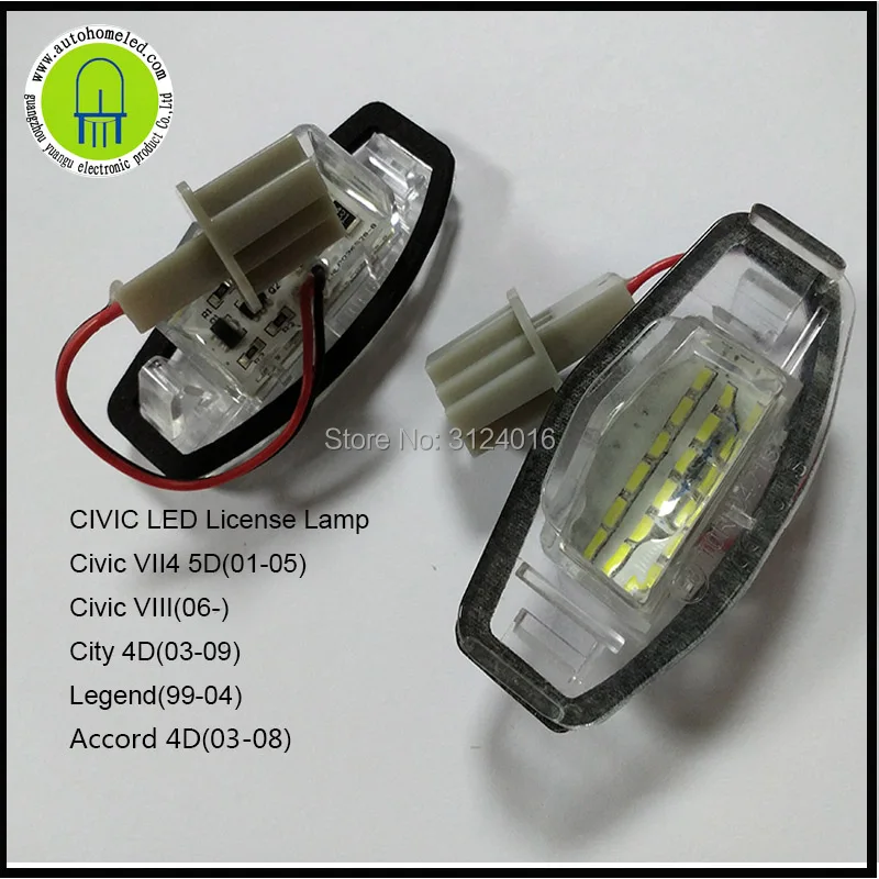 2 шт. x dahosun светодиодные лампы для номерного знака Honda Acura MDX RL TL TSX ILX Civic Accord Odyssey