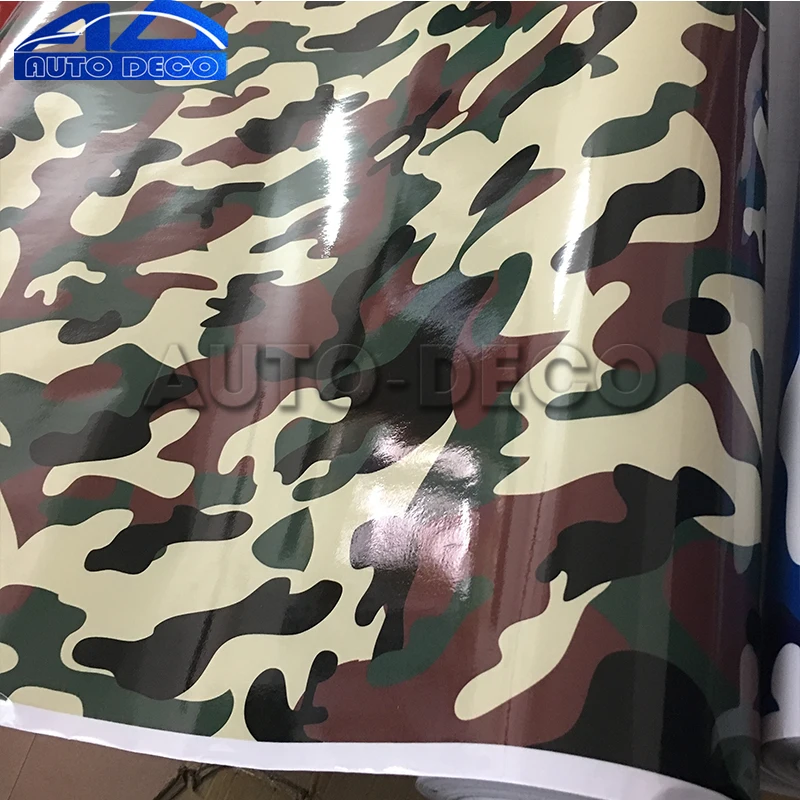 Глянцевая камуфляжная виниловая городская печатная пленка для автомобиля