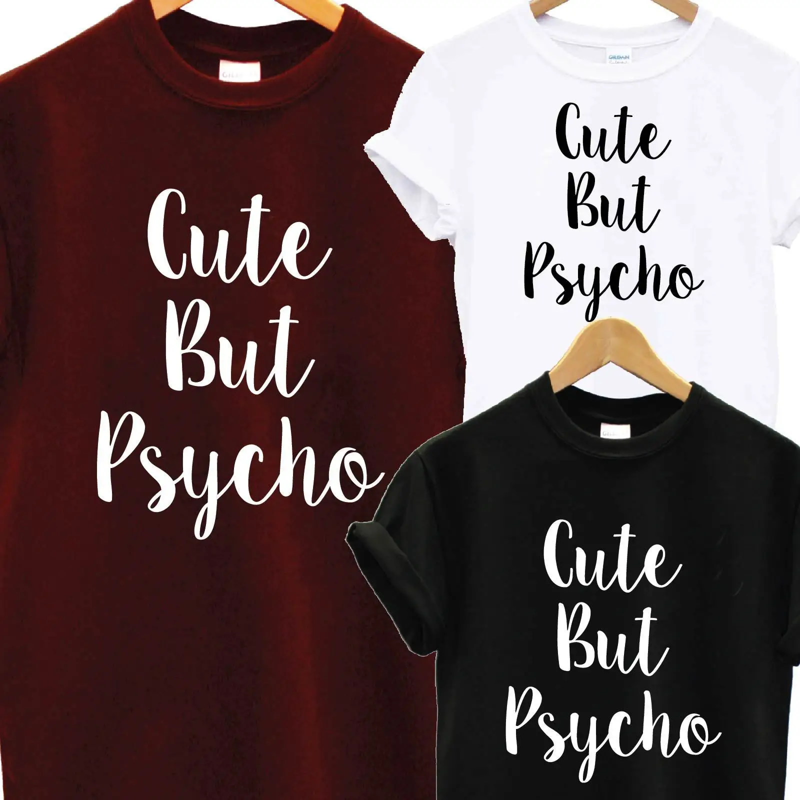 Милая футболка с надписью BUT PSYCHO крутая забавная логотипом Zoella Gift2018 Новое