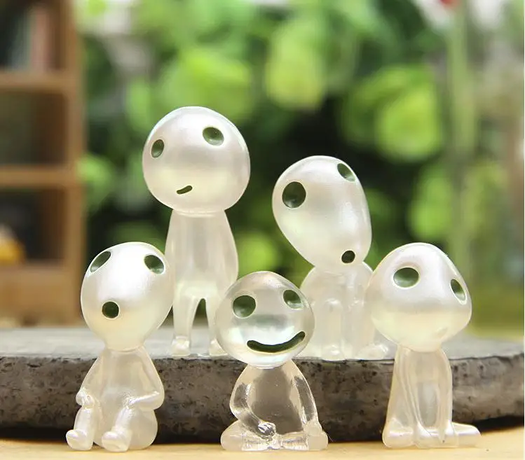 Партия из 5 студийных GHIBLI Miyazaki Hayao Принцесса Мононоке Лесной дух Elf Kodama светящиеся