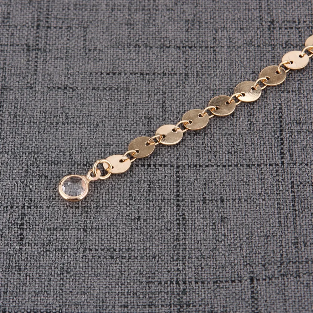 Sexy fashion Sequins Rhinestone Choker Necklace Women Long Chain Chocker Body Jewelry Boho Statement Collier Collares #235641 | Украшения и