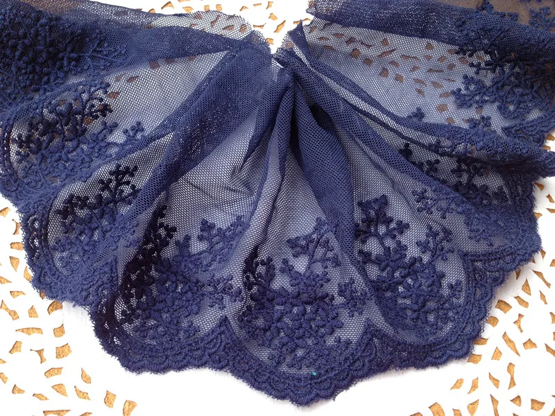 3 ярда/партия аксессуары для одежды ручной работы кружевная Модная вышивка темно