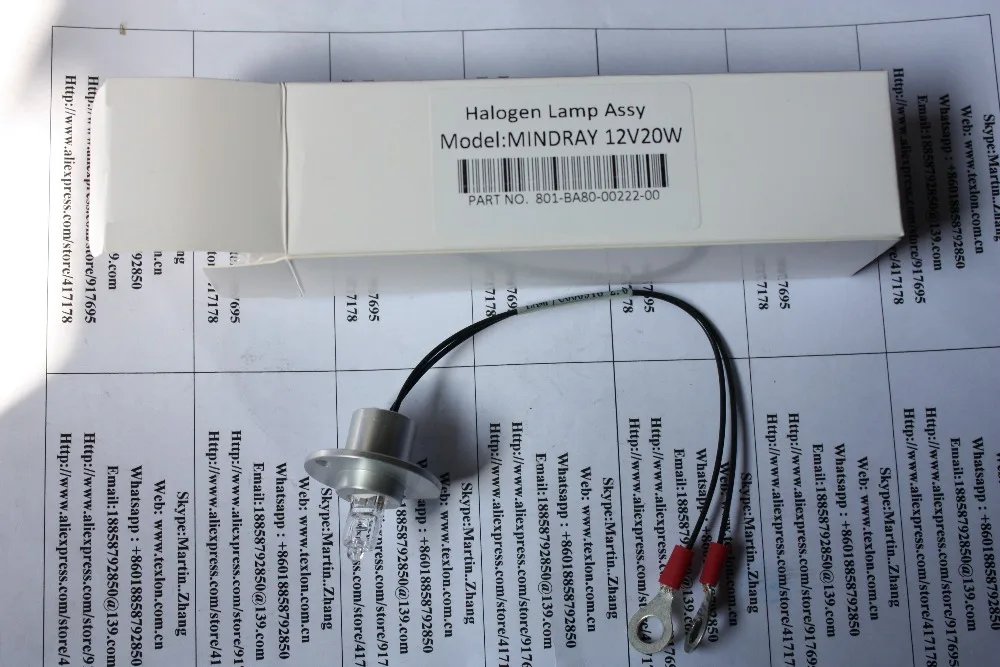 Mindray BS-200 BS-220 BS-400 использовать 12В 20 Вт галогенная лампа для сборки с кабелем |
