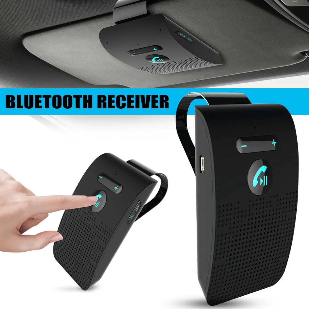 

Universal Bluetooth Receiver Car Kit Wireless Handsfree Speaker Phone Visor EM88