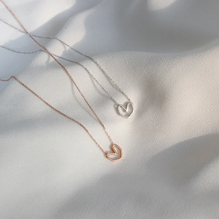 Женское колье с подвеской в виде сердца HFYK романтичное из стерлингового серебра