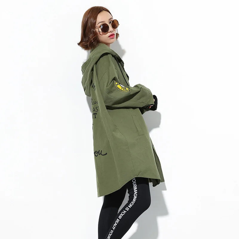 2018 обычный Для женщин Весна длинным bat куртка с длинными рукавами Street Wear Женский