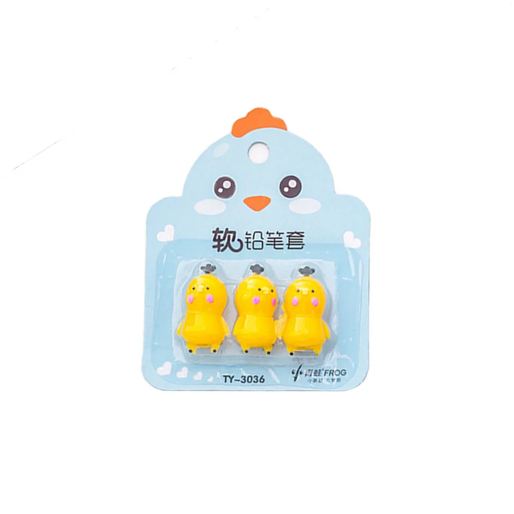 3 шт./компл. дети Чик морковь Форма шапки канцелярские карандаш кепки прочная