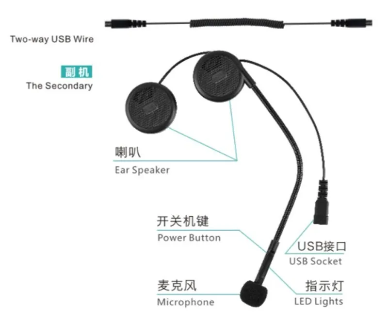 T COM02S мотоциклетный шлем переговорный Bluetooth гарнитура для всадника и пассажира