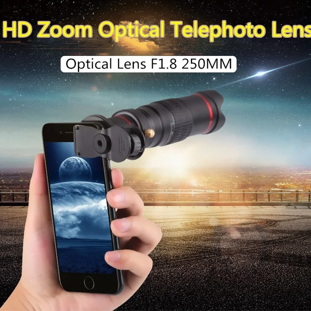 HD телескоп для мобильного телефона 4K 22x зум телеобъектив внешний смартфон