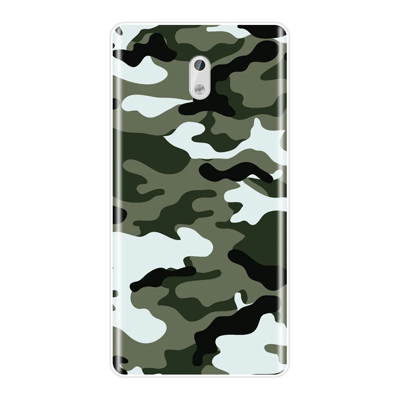 Мягкий силиконовый чехол для телефона Nokia 1 2 3 5 6 8 Камуфляжный военный камуфляж