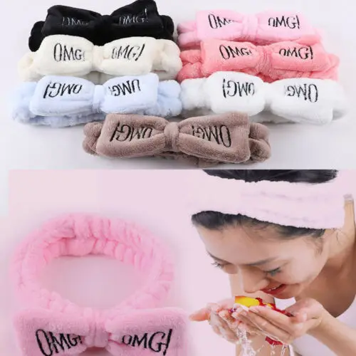 Милый банный душ макияж повязка на голову с бантом фланелевая горячая