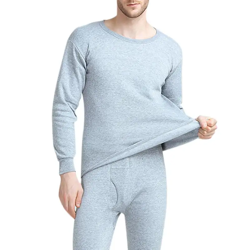 ZACOO утолщенные подштанники с низким воротником мужское термобелье костюмы