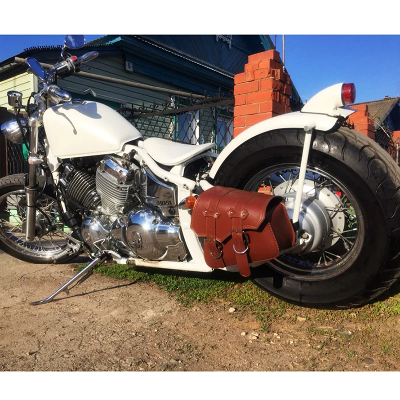 Для Sportster XL 883 1200 мотоциклетные седельные сумки из искусственной кожи Боковая сумка для инструментов багаж черный и коричневый высокое качество 2 шт