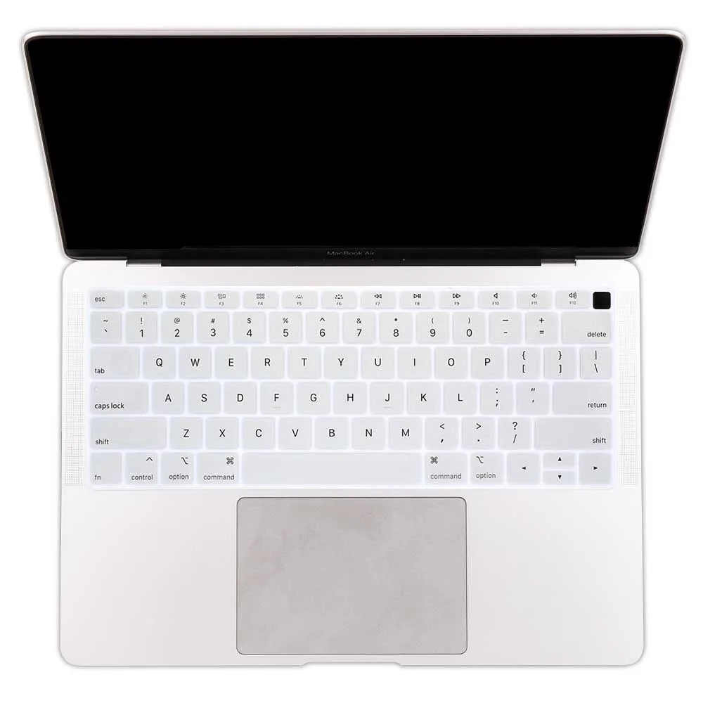Серебристый Redlai силиконовый мягкий ТПУ Клавиатура чехол для Apple MacBook новейший Air 13 A1932 Английский алфавит клавиатура кожа протектор - Цвет: Серебристый