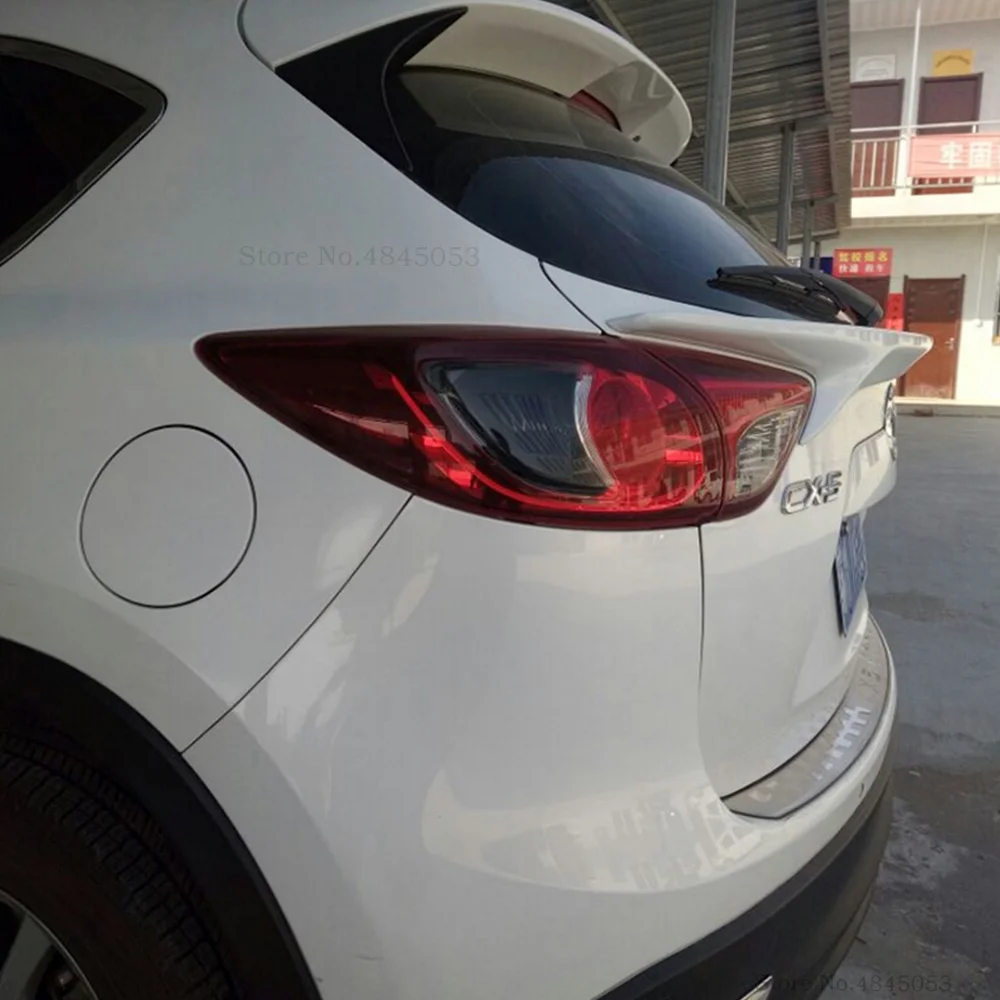 Для Mazda CX-5 CX5 2013 ABS пластик окрашенный цвет задний Средний спойлер багажник губы крыло автомобиля Стайлинг