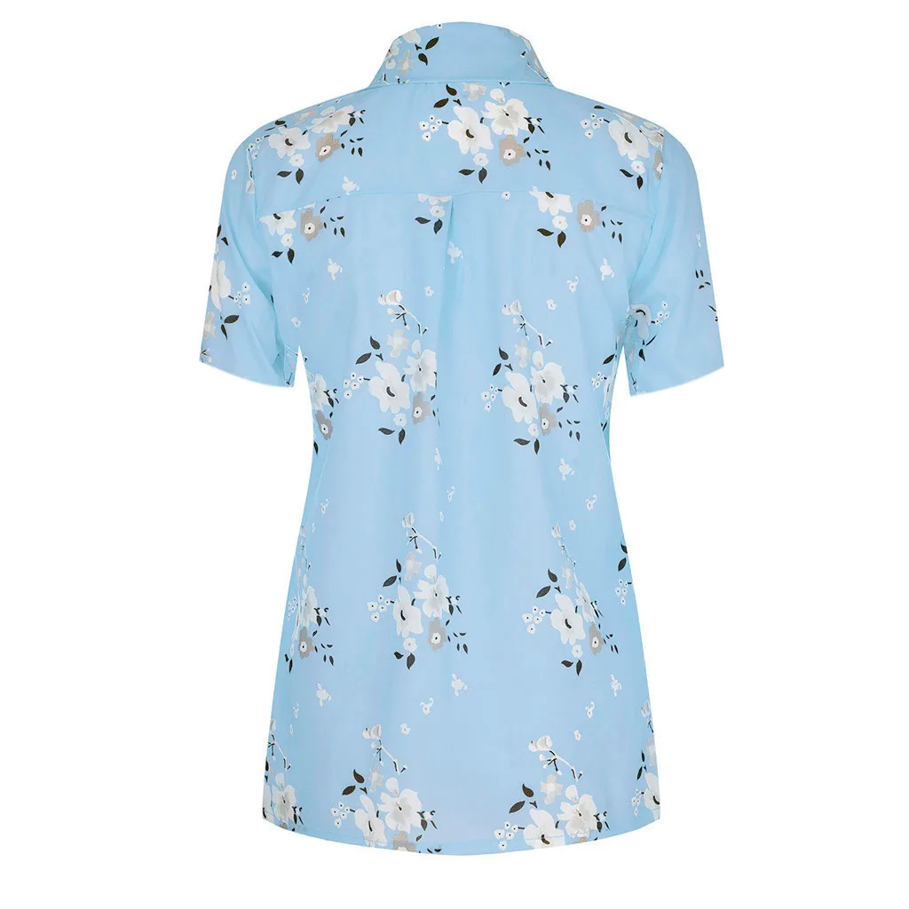 Plus Size Womens Tops And Blouses Vintage Print Blouse Women Tunic Summer Ladies Tops For Women Korean Fashion Clothing