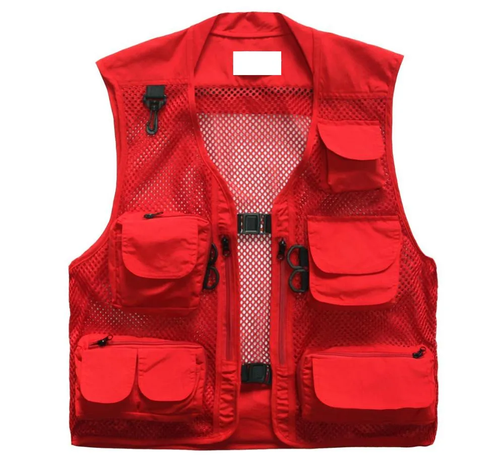 Дышащий Открытый рыболовный жилет Летний охотничий куртки мульти карманы