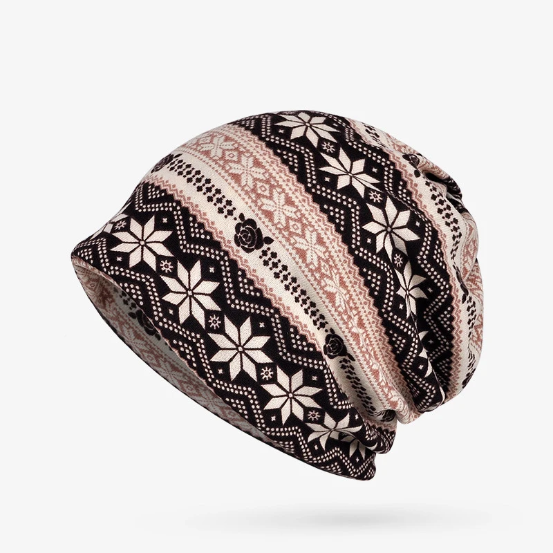 

Set the head cap Qiu dongkuan double snowflake warm dual-purpose windproof Bib