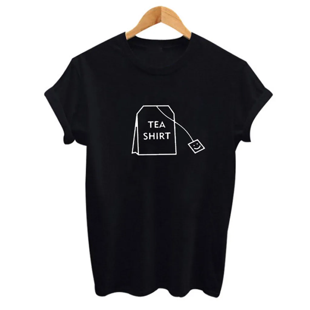 Женская Летняя короткая футболка для девочек забавная с коротким рукавом и