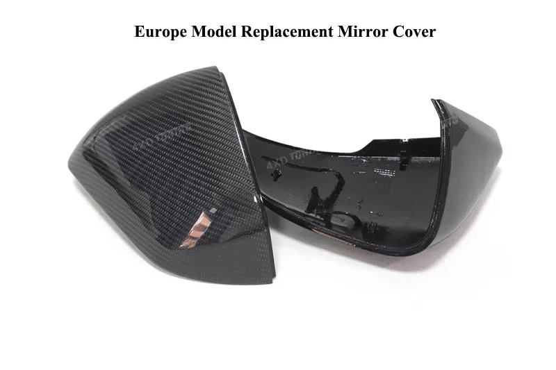 Europe Model Америка& европейская модель карбоновое Зеркало Обложка для Ford Mustang чехол с зеркальной поверхностью для замены с настройкой один свет - Цвет: Europe Model