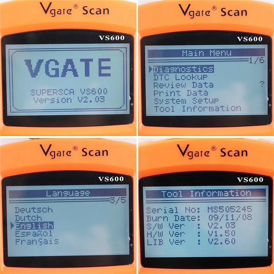 VS600 Универсальный OBD Vgate сканер OBD2 EOBD CAN BUS код неисправности диагностический