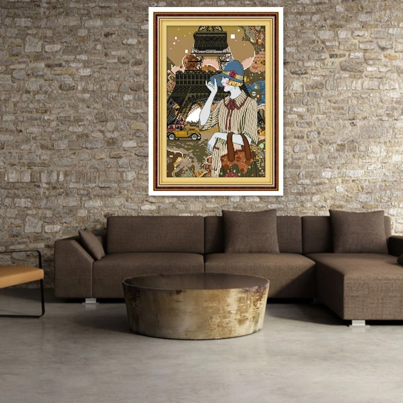 Christmas Old Man And The Hors Chinese Counted Cross Stitch Patterns Kit 11CT Printed On Canvas Painting cross stitch patterns | Дом и сад