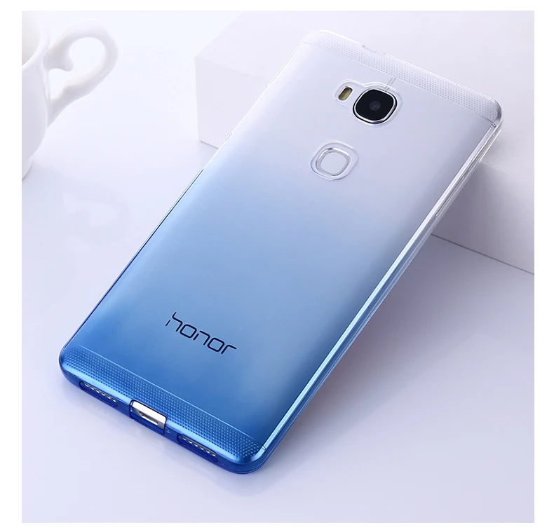 Мягкий силиконовый чехол с градиентом для Huawei GT3 /Huawei Honor 5C/Huawei 7 Lite 5 2&quot | Мобильные