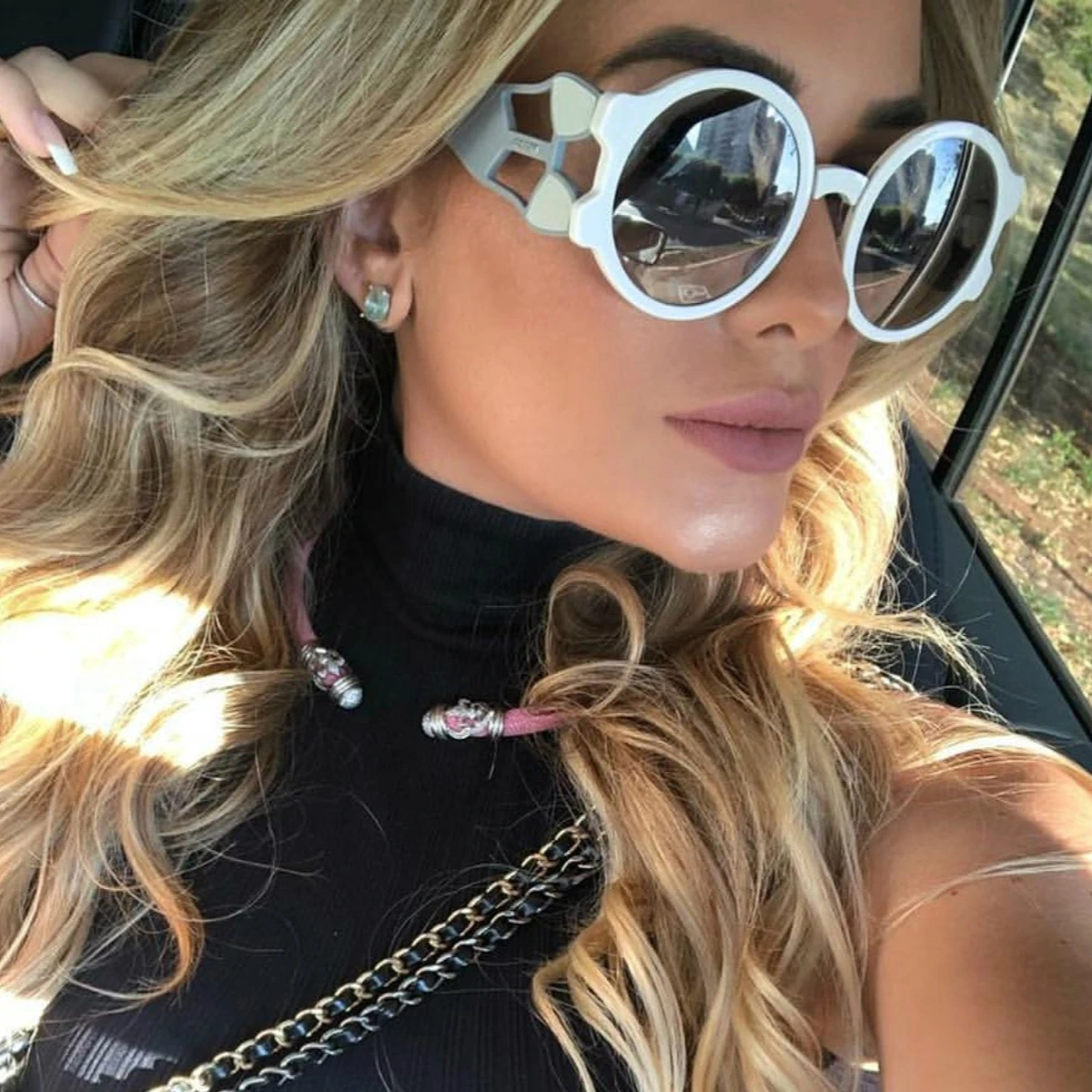 

Original quality Vintage Sunglasses Women 2019 Round Eye Sun Glasses Shades for Women Sunglasses Oversize Steampunk Design