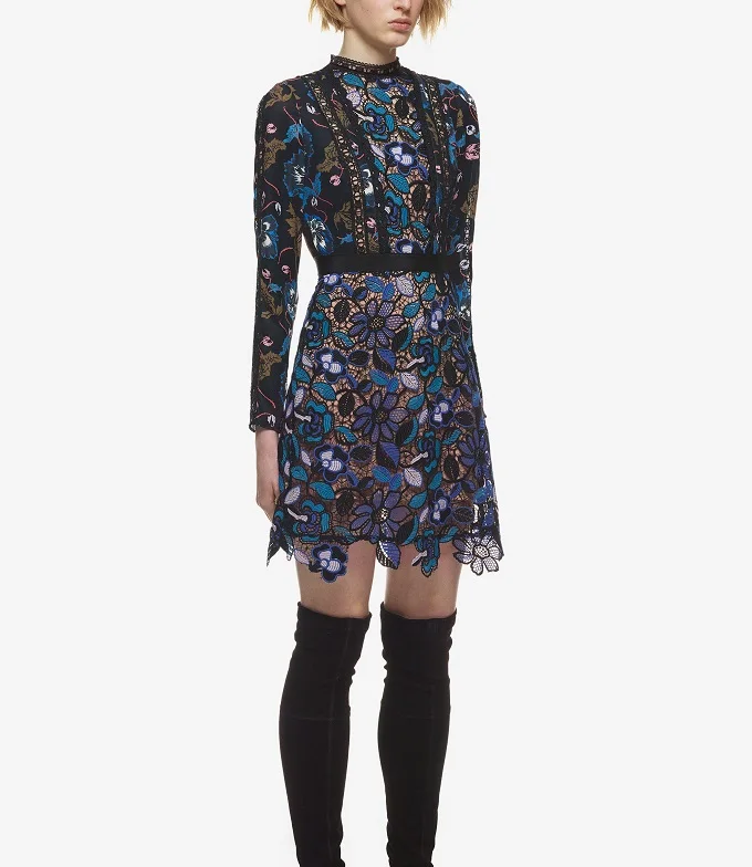 Женское кружевное вечернее платье Автопортрет подиумное винтажное облегающее с