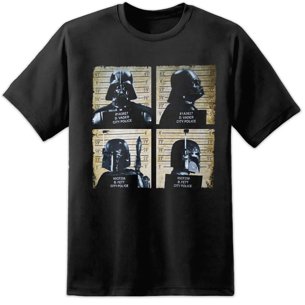 Звездные войны Вейдер Bobba Fett Mugshots T SHIRT episode 8 The Last Jedi Sith VII Cool Casual pride t shirt men Unisex Fashion |