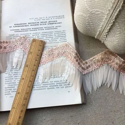 B Расшитая блестками юбка, бахрома, кружевная лента, отделка, кружевная отделка с кисточками, сделай сам, для выступлений, платье для танцев, шитье на аксессуарах - Цвет: B