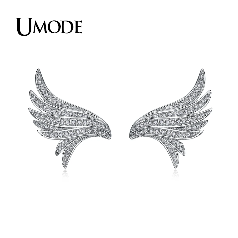 Женские серьги гвоздики с ангельскими крыльями и перьями|angel wing stud earrings|fashion