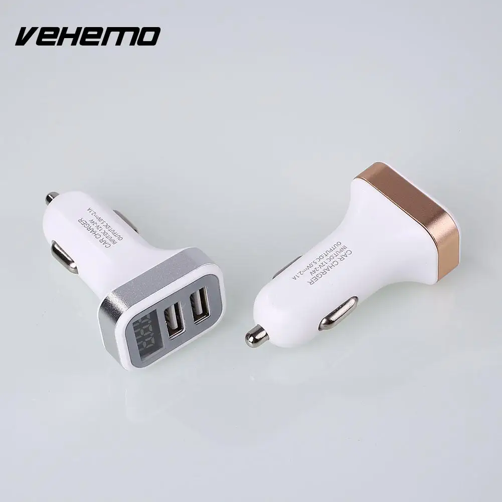 Два двойных USB выход Авто Ван мощность зарядное устройство с Вольтметр дисплей