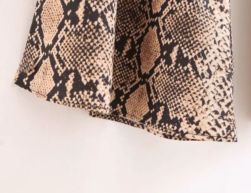 Heydress Женские винтажные сексуальные расклешенные брюки с принтом под змеиную