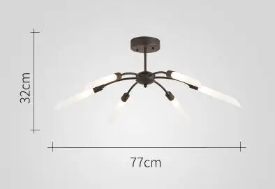 6 light black Современная Свеча Блеск G9 Светодиодная люстра матовая черная Золотая Потолочная люстра лампа для спальни Внутреннее освещение Luminaria Lamparas - Цвет абажура: 6 light black