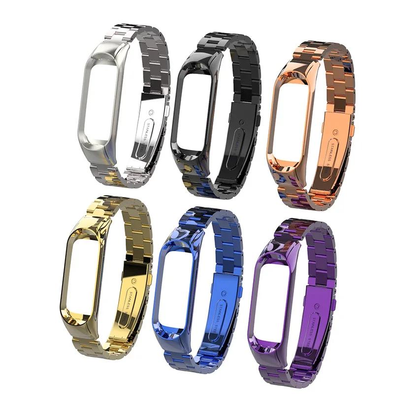 Браслет Для Xiaomi Band 3 сменный ремешок из нержавеющей стали для Xiomi Xaiomi Xiami xaomi Mi