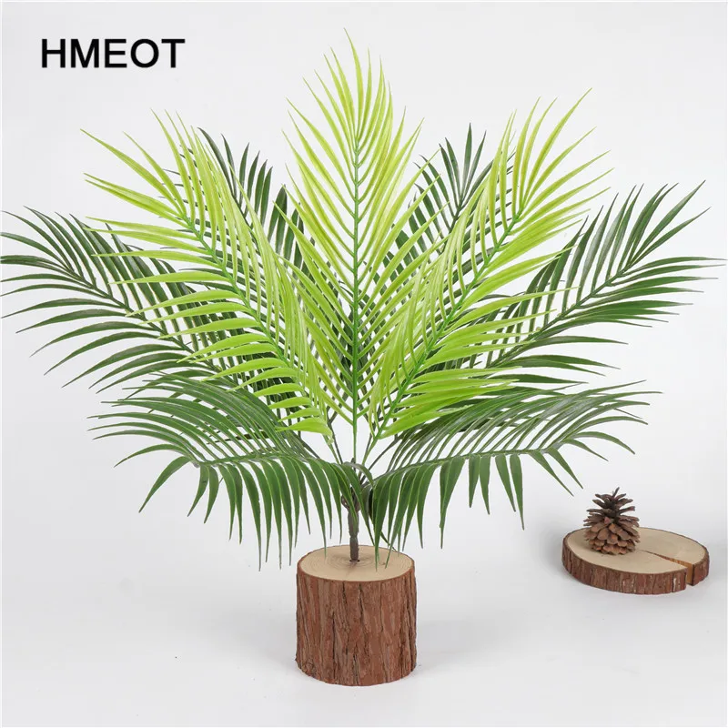 Искусственная Пальма HMEOT зеленые листья растений пластиковые горшечные бонсая