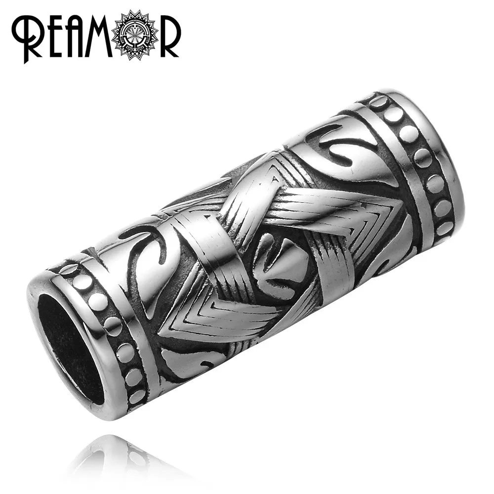 REAMOR 6/8 мм 316L нержавеющая сталь David Star европейские Большие бусины с отверстиями для