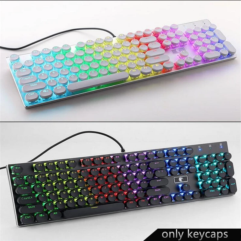 DIY Keycap Ретро СТИМ панк клавиши пишущей машинки для механической клавиатуры 104