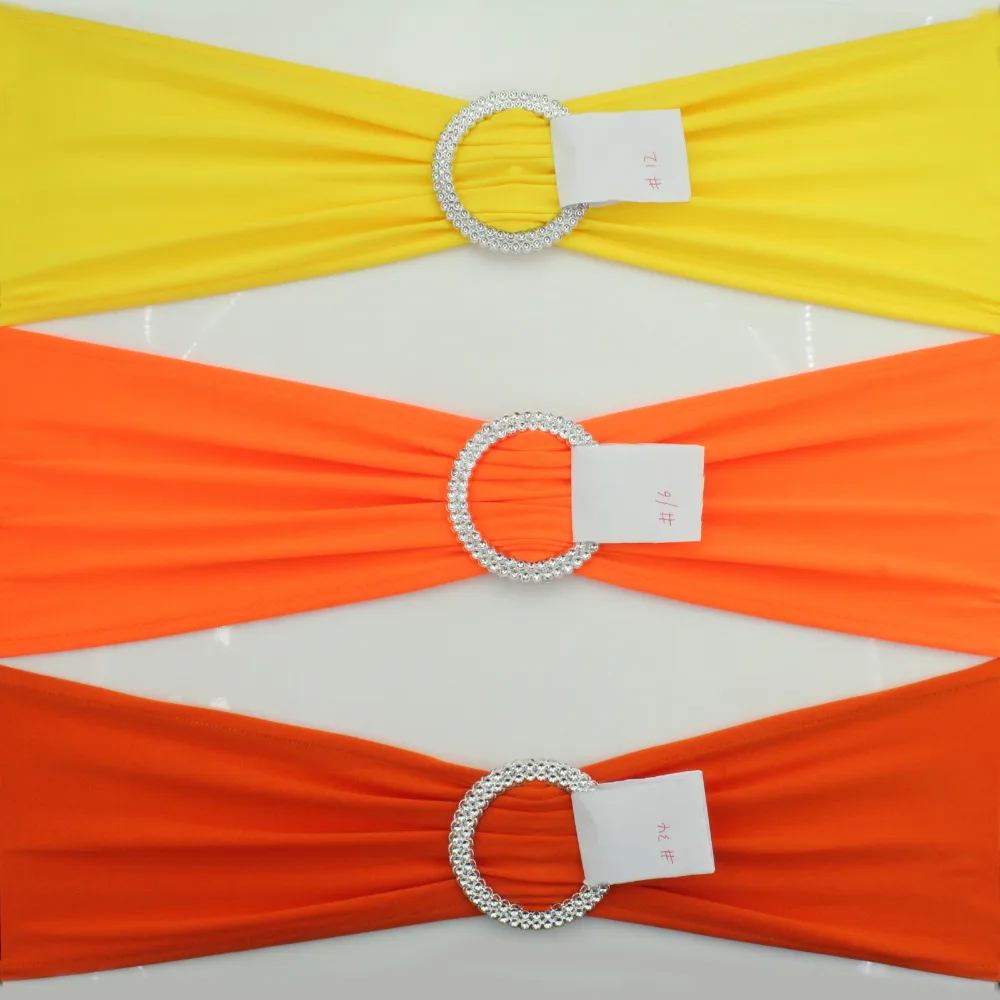 Горячее предложение 100 шт. съемные ремешки для стула из спандекса и лайкры банты с