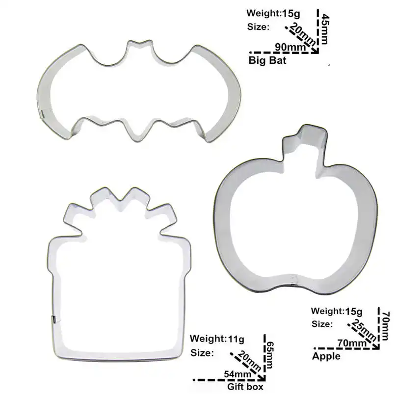 Пространство Подарочная коробка в форме яблока 3 шт бисквитные формы для резки