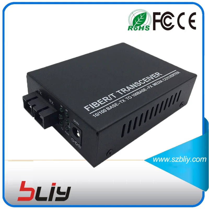 4 порта rj45 волоконно оптический коммутатор ethernet 100 Мбит/с 1 двойной порт для