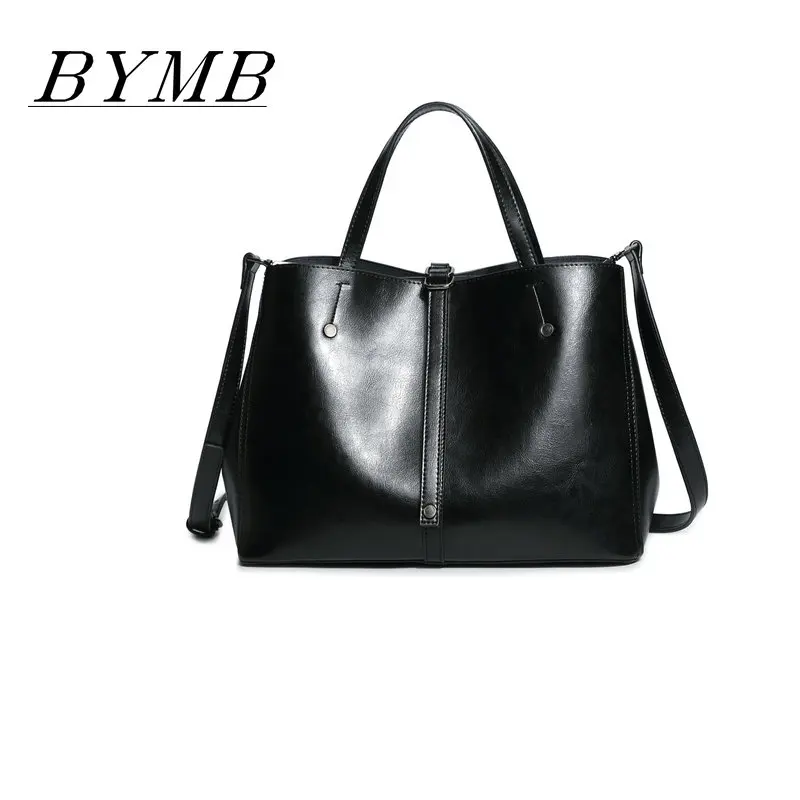 

100% Genuine Leather Tote Bag Luxury Handbags Women Bags Designer Famous Brand Retro Shoulder Bag Oil wax Messenger Bag