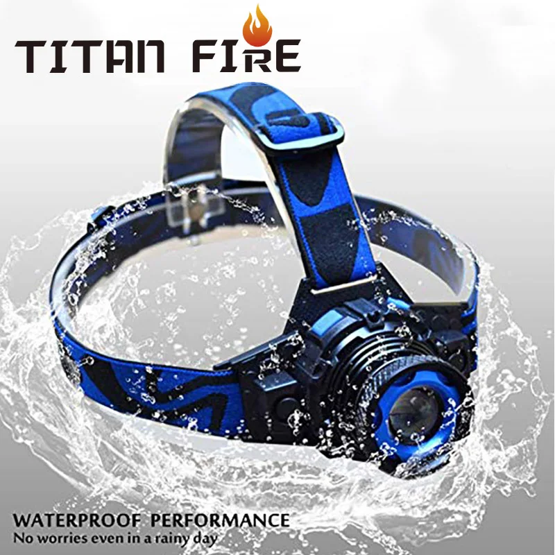 Купить Водонепроницаемый светодиодный налобный фонарь, 8000 лм, встроенный аккумулятор, перезаряжаемый налобный фонарь, вращающийся зум Q5, 3 режима, ...